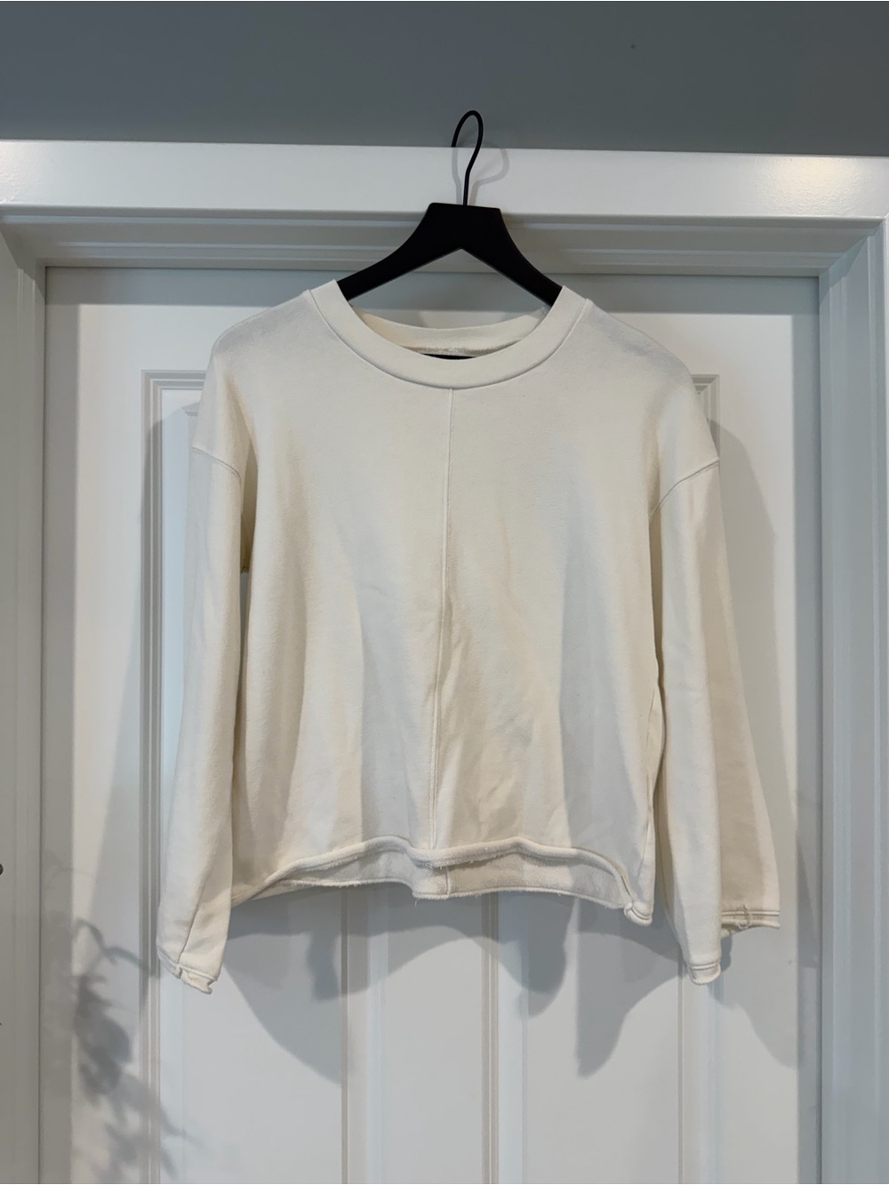 Madewell Cream Boxy Crewneck Sweatshirt